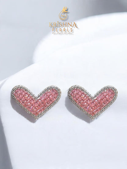 92.5 Silver Rose Squatz Studded Pearls Necklace Set