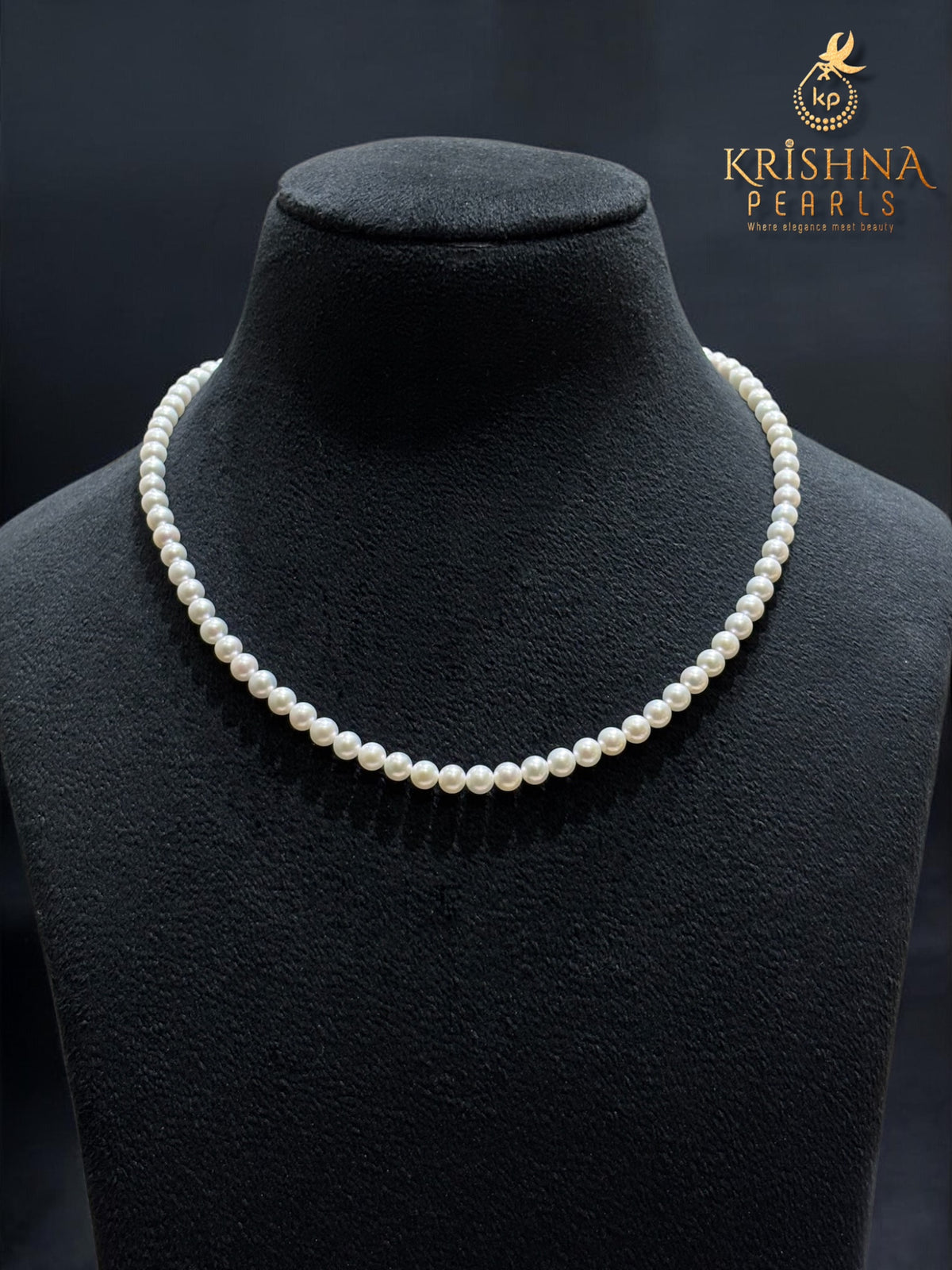 92.5 Silver Blue Sapphire Studded Round Pearls Necklace - Detachable Pendant