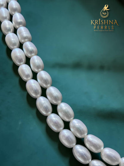 Premium White Pearls Double Layer Necklace Set ( AAA+)