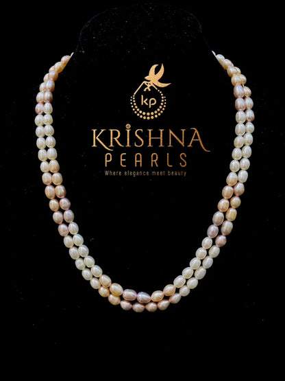 Simple Pearl Necklace White & Pink