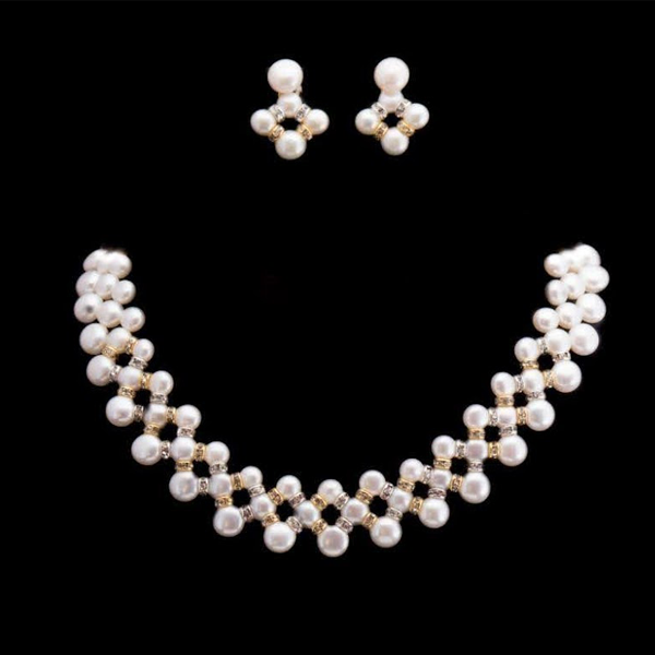 Button Pearl Zig Zag Set