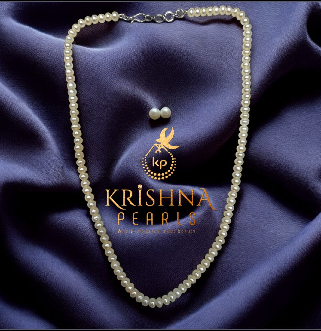 Shop Pearl Necklace & Stud Earrings Set by Sri Krishna Pearls – Elegant Jewellery Online for Women