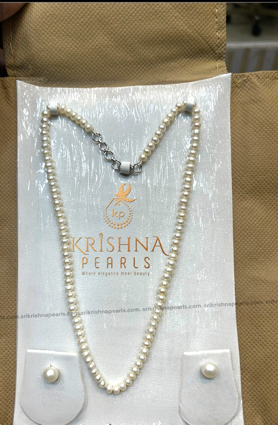 Shop Pearl Necklace & Stud Earrings Set by Sri Krishna Pearls – Elegant Jewellery Online for Women