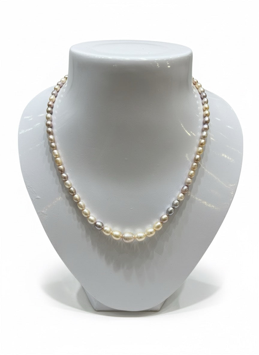 Natural Multi-Color Freshwater Pearl Necklace