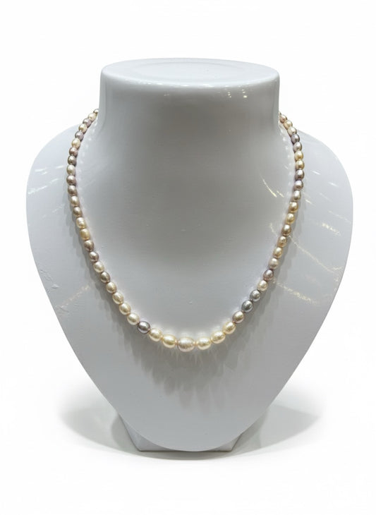 Natural Multi-Color Freshwater Pearl Necklace