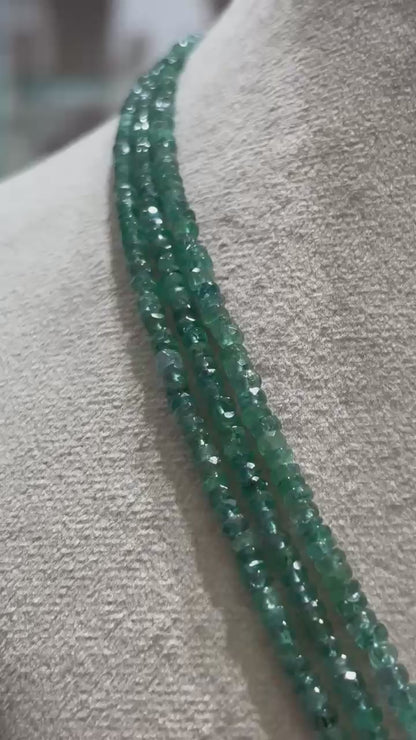 Unheated Natural Emeralds Three Layer