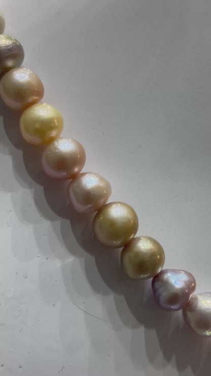 Premium Baroque Pearls Multi Shades 9-10 MM Necklace Set