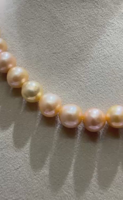 11MM - 14MM Pink Round Pearls -AAA Grade