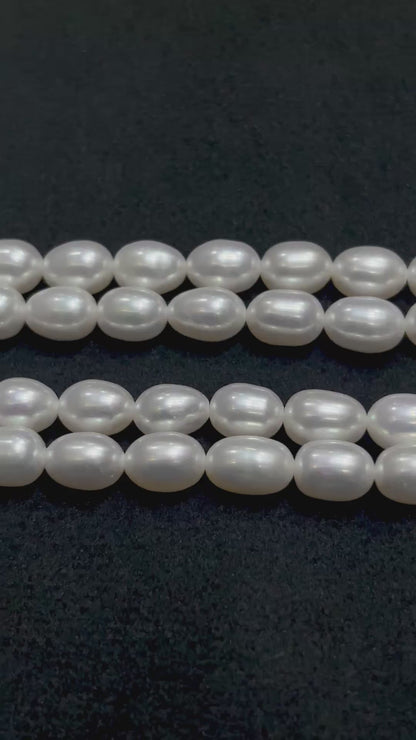 Premium White Pearls Double Layer Necklace Set ( AAA+)