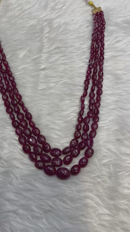 Uncut Rubies Three Layers