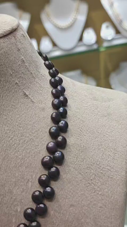 Designer Black Pearls Necklace Set