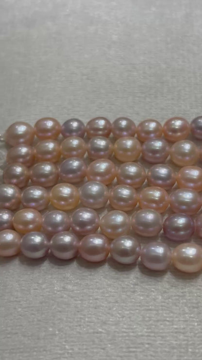 Exclusive Two Layer Shades Of Pink Pearls Necklace Set