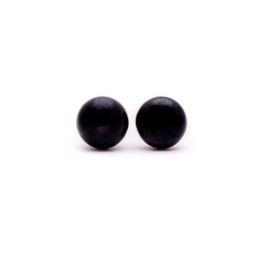 Simple Pearl Studs Black