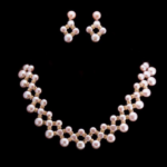 Pink Button Pearl Zig Zag Set