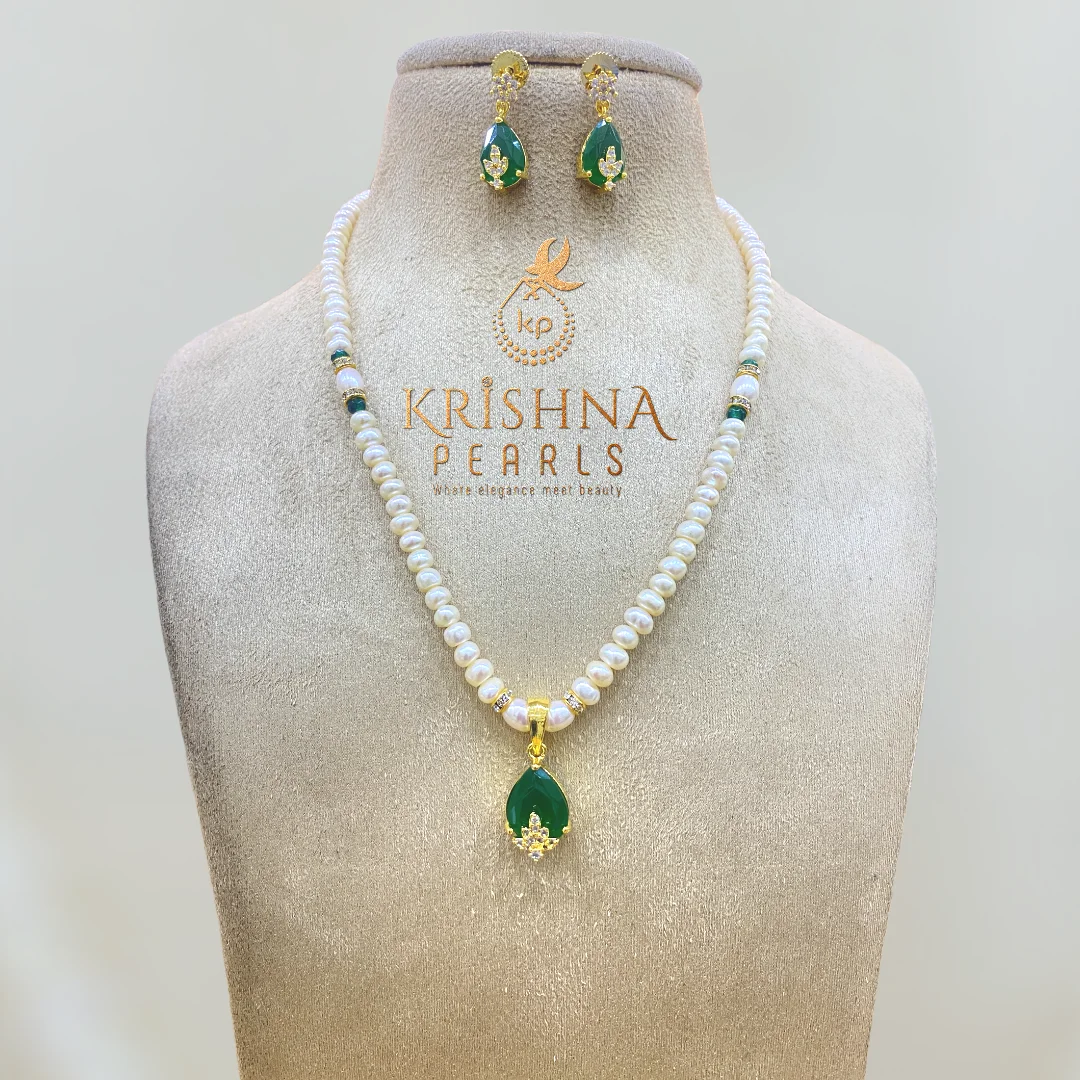 Beautiful One Line Pearl Necklace Sri Krishna Pearls, 42% OFF